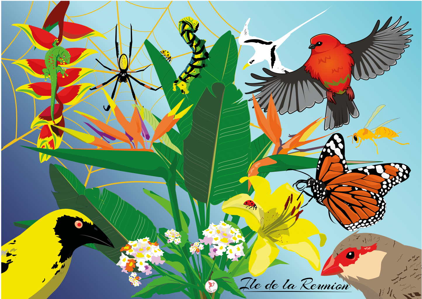 Affiche ile de la Réunion 1